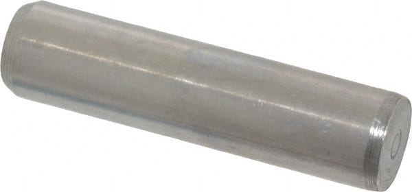 Made in USA - 3/8" Diam x 1-1/2" Pin Length 416 Stainless Steel Precision Dowel Pin - Passivated Finish, C 36-42 Hardness, 2 Beveled End - Exact Tooling