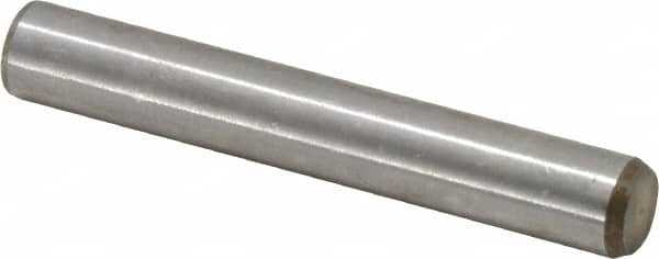 Made in USA - 3/8" Diam x 2-1/2" Pin Length 416 Stainless Steel Precision Dowel Pin - Passivated Finish, C 36-42 Hardness, 2 Beveled End - Exact Tooling