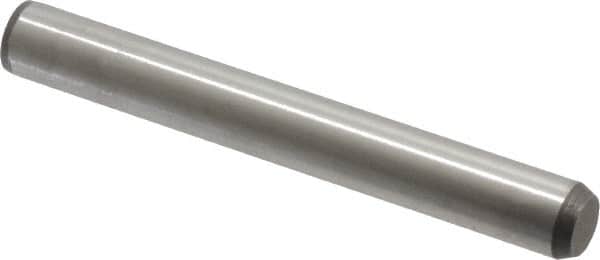 Made in USA - 3/8" Diam x 3" Pin Length 416 Stainless Steel Precision Dowel Pin - Passivated Finish, C 36-42 Hardness, 2 Beveled End - Exact Tooling