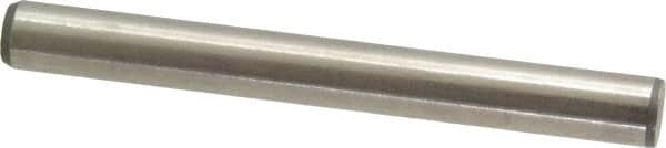 Made in USA - 3/8" Diam x 3-1/2" Pin Length 416 Stainless Steel Precision Dowel Pin - Passivated Finish, C 36-42 Hardness, 2 Beveled End - Exact Tooling