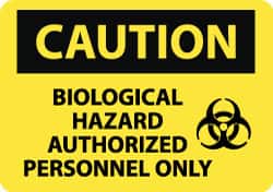 NMC - "Caution - Be Sure Cylinder Is Properly Supported and Capped", 10" Long x 14" Wide, Aluminum Safety Sign - Rectangle, 0.04" Thick, Use for Accident Prevention - Exact Tooling