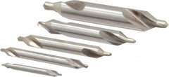 Keo - 5 Piece, #1 to 5, Plain Edge, Cobalt Combo Drill & Countersink Set - 60° Incl Angle - Exact Tooling