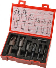Keo - 7 Piece, 1/4 to 1" Head Diam, 60° Included Angle, Single End Countersink Set - Exact Tooling