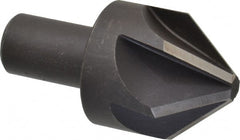 Keo - 1-1/2" Head Diam, 3/4" Shank Diam, 6 Flute 82° High Speed Steel Countersink - Bright Finish, 2-7/8" OAL, Single End, Straight Shank, Right Hand Cut - Exact Tooling