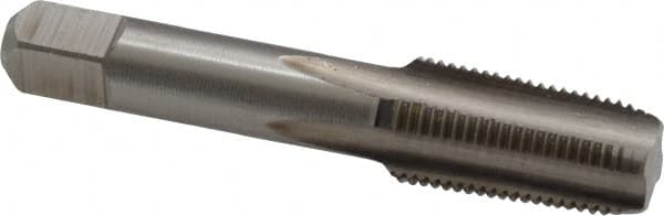 Hertel - 1/8-27 NPT Thread, 4 Flute Standard Pipe Tap - 2-1/8" OAL, Bright Finish, High Speed Steel - Exact Tooling