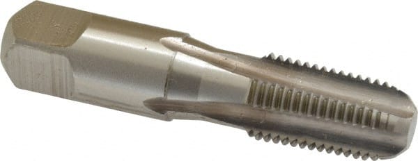 Hertel - 1/4-18 NPTF Thread, 4 Flute Standard Pipe Tap - 2-7/16" OAL, Bright Finish, High Speed Steel - Exact Tooling