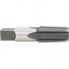 Hertel - 1/2-14 NPT Thread, 4 Flute Standard Pipe Tap - 3-1/8" OAL, Bright Finish, High Speed Steel - Exact Tooling