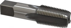 Hertel - 1/2-14 NPTF Thread, 4 Flute Standard Pipe Tap - 3-1/8" OAL, Bright Finish, High Speed Steel - Exact Tooling