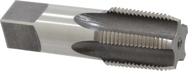 Hertel - 3/4-14 NPT Thread, 5 Flute Standard Pipe Tap - 3-1/4" OAL, Bright Finish, High Speed Steel - Exact Tooling