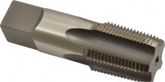 Hertel - 3/4-14 NPTF Thread, 5 Flute Standard Pipe Tap - 3-1/4" OAL, Bright Finish, High Speed Steel - Exact Tooling