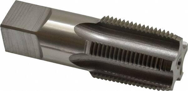 Hertel - 1 - 11-1/2 NPTF Thread, 5 Flute Standard Pipe Tap - 3-3/4" OAL, Bright Finish, High Speed Steel - Exact Tooling