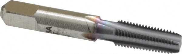 Hertel - 1/16-27 NPT Thread, 4 Flute Standard Pipe Tap - 2-1/8" OAL, TiCN Finish, High Speed Steel - Exact Tooling