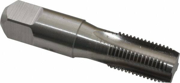 Hertel - 1/4-19" BSPRP, 4 Flutes, Bottoming Chamfer, Bright Finish, High Speed Steel British Standard Pipe Tap - 1-1/16" Thread Length, 2-7/16" Overall Length - Exact Tooling