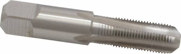 Hertel - 1/8-28" BSPF, 4 Flutes, Plug Chamfer, Bright Finish, High Speed Steel British Standard Pipe Tap - 3/4" Thread Length, 2-1/8" Overall Length - Exact Tooling