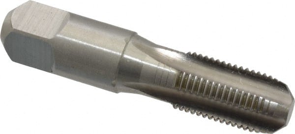 Hertel - 1/4-19" BSPF, 4 Flutes, Plug Chamfer, Bright Finish, High Speed Steel British Standard Pipe Tap - 1-1/16" Thread Length, 2-7/16" Overall Length - Exact Tooling