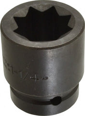 Proto - 1" Drive 1-1/4" Impact Socket - 8 Points, 2-13/16" OAL - Exact Tooling