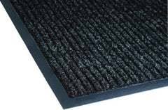 PRO-SAFE - 8 Ft. Long x 4 Ft. Wide, Poly Blended Carpet Surface, Ribbed Entrance Matting - 5/16 Inch Thick, Indoor, Medium Traffic, Vinyl, Gray - Exact Tooling