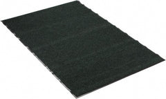 PRO-SAFE - 6 Ft. Long x 4 Ft. Wide, Poly Blended Carpet Surface, Ribbed Entrance Matting - 5/16 Inch Thick, Indoor, Medium Traffic, Vinyl, Green - Exact Tooling