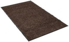 PRO-SAFE - 5 Ft. Long x 3 Ft. Wide, Poly Blended Carpet Surface, Ribbed Entrance Matting - 5/16 Inch Thick, Indoor, Medium Traffic, Vinyl, Brown - Exact Tooling