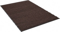 PRO-SAFE - 6 Ft. Long x 4 Ft. Wide, Poly Blended Carpet Surface, Ribbed Entrance Matting - 5/16 Inch Thick, Indoor, Medium Traffic, Vinyl, Brown - Exact Tooling