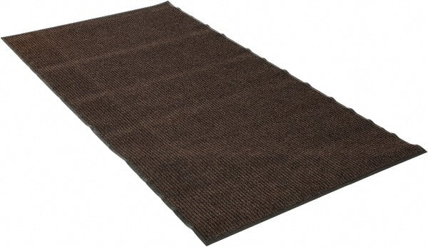 PRO-SAFE - 8 Ft. Long x 4 Ft. Wide, Poly Blended Carpet Surface, Ribbed Entrance Matting - 5/16 Inch Thick, Indoor, Medium Traffic, Vinyl, Brown - Exact Tooling