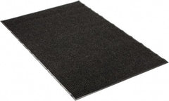 PRO-SAFE - 6 Ft. Long x 4 Ft. Wide, Poly Blended Carpet Surface, Ribbed Entrance Matting - 5/16 Inch Thick, Indoor, Medium Traffic, Vinyl, Black - Exact Tooling
