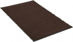 PRO-SAFE - 6 Ft. Long x 4 Ft. Wide, Poly Blended Carpet Surface, Chevron Ribbed Entrance Matting - 5/16 Inch Thick, Indoor, Medium Traffic, Vinyl, Brown, 4 Edged Side - Exact Tooling