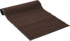 PRO-SAFE - 8 Ft. Long x 4 Ft. Wide, Poly Blended Carpet Surface, Chevron Ribbed Entrance Matting - 5/16 Inch Thick, Indoor, Medium Traffic, Vinyl, Brown, 4 Edged Side - Exact Tooling