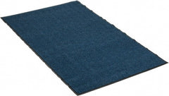PRO-SAFE - 6 Ft. Long x 4 Ft. Wide, Poly Blended Carpet Surface, Chevron Ribbed Entrance Matting - 5/16 Inch Thick, Indoor, Medium Traffic, Vinyl, Blue, 4 Edged Side - Exact Tooling