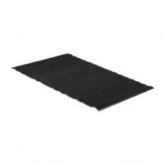 PRO-SAFE - 6 Ft. Long x 4 Ft. Wide, Poly Blended Carpet Surface, Chevron Ribbed Entrance Matting - 5/16 Inch Thick, Indoor, Medium Traffic, Vinyl, Charcoal, 4 Edged Side - Exact Tooling