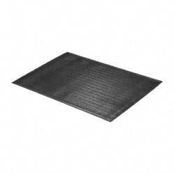 PRO-SAFE - 3' Long x 2' Wide, Dry Environment, Anti-Fatigue Matting - Black, Vinyl with Vinyl Sponge Base, Beveled on 4 Sides - Exact Tooling