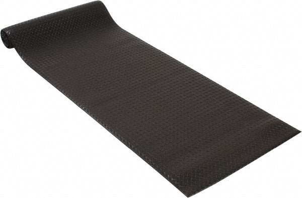 PRO-SAFE - 12' Long x 3' Wide, Dry Environment, Anti-Fatigue Matting - Black, Vinyl with Vinyl Sponge Base, Beveled on 4 Sides - Exact Tooling