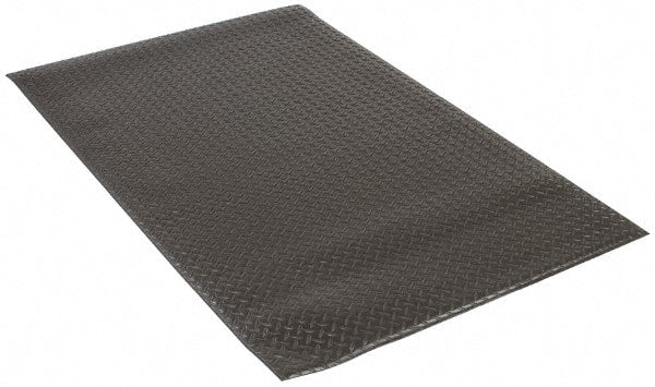 PRO-SAFE - 5' Long x 3' Wide, Dry Environment, Anti-Fatigue Matting - Black, Vinyl with Vinyl Sponge Base, Beveled on 4 Sides - Exact Tooling