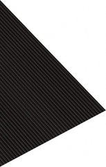 PRO-SAFE - 105 Ft. Long x 4 Ft. Wide, Vinyl Surface, V-Ribbed Entrance Matting - 1/8 Inch Thick, Indoor and Outdoor, Heavy Traffic, Vinyl, Black - Exact Tooling