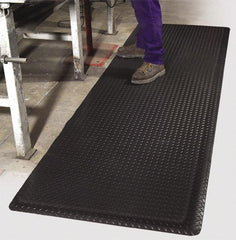 PRO-SAFE - 12' Long x 3' Wide, Dry Environment, Anti-Fatigue Matting - Black, Vinyl with Vinyl Sponge Base, Beveled on 4 Sides - Exact Tooling