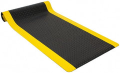 PRO-SAFE - 23' Long x 3' Wide, Dry Environment, Anti-Fatigue Matting - Black & Yellow, Vinyl with Vinyl Sponge Base, Beveled on 4 Sides - Exact Tooling