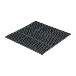PRO-SAFE - 3' Long x 3' Wide x 5/8" Thick, Anti-Fatigue Modular Matting Tiles - Black, For Dry & Wet Areas, Series Pro-Safe - Exact Tooling