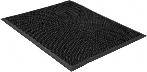 PRO-SAFE - 39 Inch Long x 32 Inch Wide, SBR Rubber Surface, Bristle Surface Entrance Matting - 5/8 Inch Thick, Indoor and Outdoor, SBR Rubber, Black - Exact Tooling