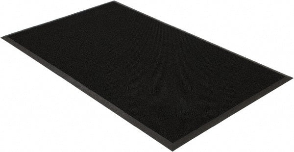 PRO-SAFE - 5 Ft. Long x 3 Ft. Wide, SBR Rubber Surface, Bristle Surface Entrance Matting - 5/8 Inch Thick, Indoor and Outdoor, SBR Rubber, Black - Exact Tooling
