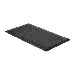 PRO-SAFE - 5' Long x 3' Wide, Dry Environment, Anti-Fatigue Matting - Black, Vinyl with Vinyl Sponge Base, Beveled on 4 Sides - Exact Tooling