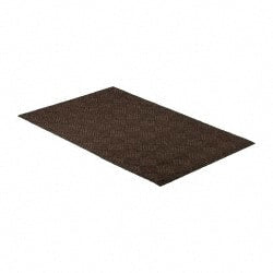 PRO-SAFE - 6 Ft. Long x 4 Ft. Wide, Poly Blended Carpet Surface, Raised Diamond Pattern Entrance Matting - 1/4 Inch Thick, Indoor, Heavy Traffic, Recycled Rubber, Walnut - Exact Tooling