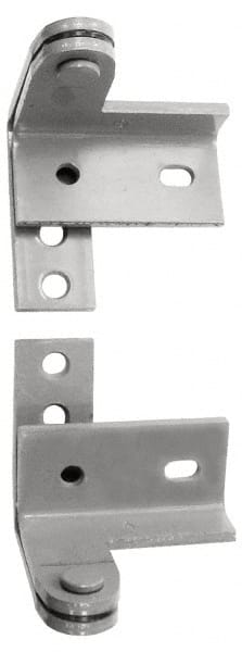 Stanley - 3" Long x 1-1/4" Wide x 0.2" Thick, Satin Chrome Finish Steel, Wardrobe Pivot Hinge - 0.322" Pin Diam, 5 Holes, 1-3/8 Min Door Thickness, 150 Lb Capacity, 3" Leaf Height - Exact Tooling