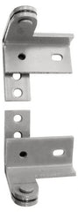 Stanley - 3" Long x 1-1/4" Wide x 0.2" Thick, Satin Chrome Finish Steel, Wardrobe Pivot Hinge - 0.322" Pin Diam, 5 Holes, 1-3/8 Min Door Thickness, 150 Lb Capacity, 3" Leaf Height - Exact Tooling