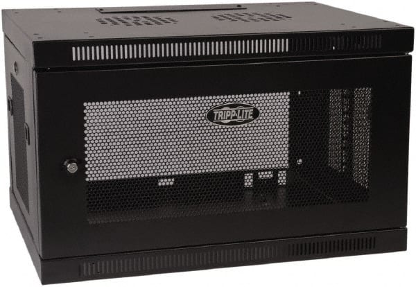 Tripp-Lite - 23-1/2" Overall Width x 6" Rack Height x 17-1/2" Overall Depth Data Cable Enclosure - 200 Lb Capacity, Black - Exact Tooling