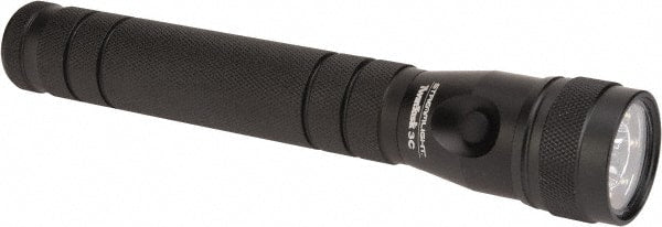 Streamlight - White LED Bulb, 180 Lumens, Industrial/Tactical Flashlight - Black Aluminum Body, 3 C Batteries Not Included - Exact Tooling