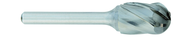 SC-6A -- 5/8 x 1 LOC x 1/4 Shank x 2 OAL Cylindrical Ball Nose Carbide Aluminum Cut Burr - Exact Tooling