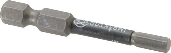 Wera - 4mm Hex Screwdriver Bit - 1/4" Drive, 2" OAL - Exact Tooling