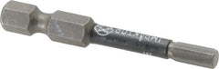 Wera - 4mm Hex Screwdriver Bit - 1/4" Drive, 2" OAL - Exact Tooling