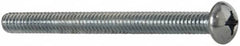 Value Collection - 1/4-20 UNC, 3" Length Under Head Phillips Drive Machine Screw - Round Head, Grade 2 Steel, Zinc-Plated Finish, Without Washer - Exact Tooling