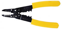 Ideal - 18 to 8 AWG Capacity Wire Stripper/Crimper - 8-3/4" OAL, Plastic Cushion Handle - Exact Tooling